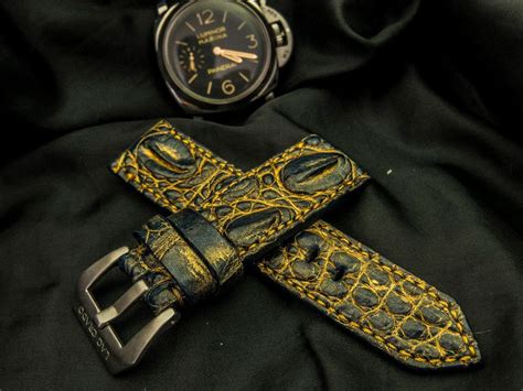 panerai genuine alligator watch band|alligator straps .